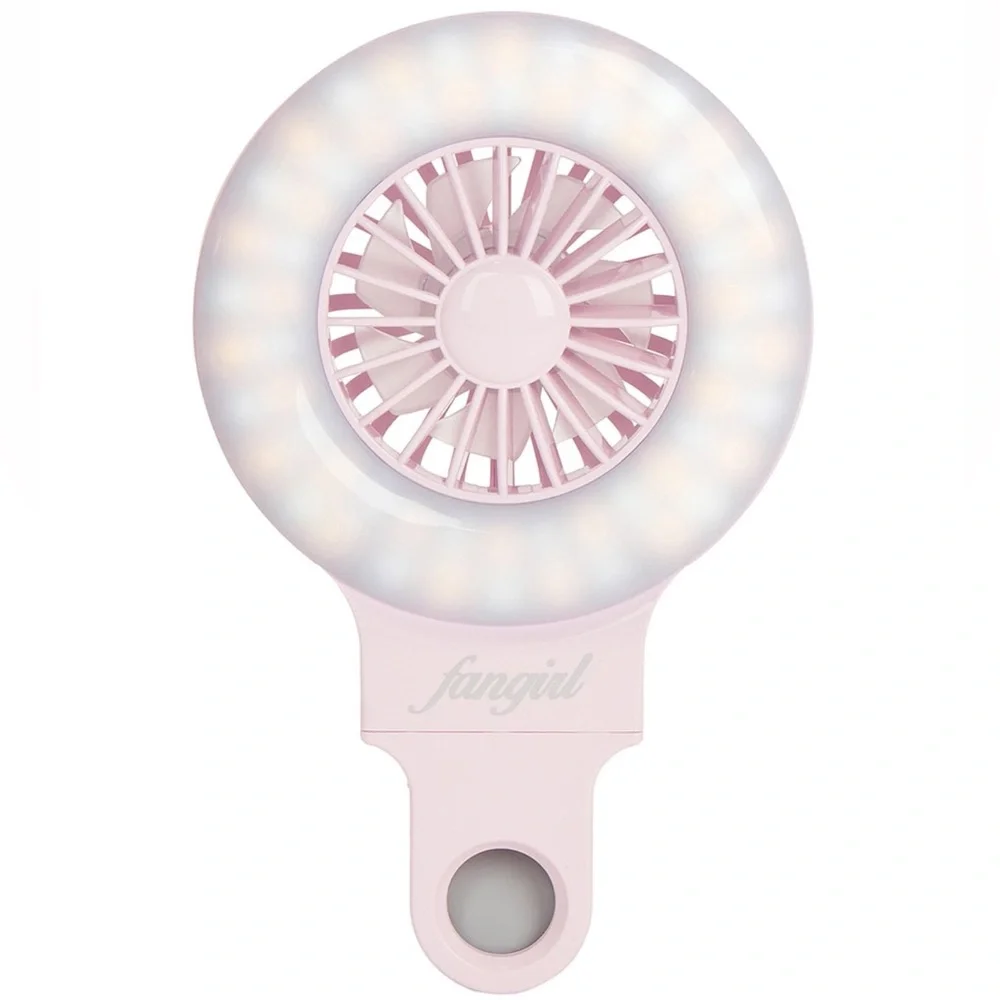 Clip On Phone LED Selfie Ring Light with Fan. Like New Condition. FANGIRL Brand